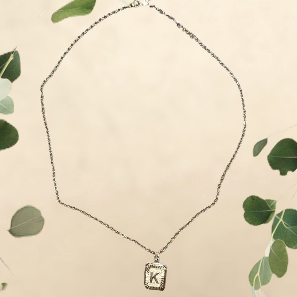 “K” initial necklace